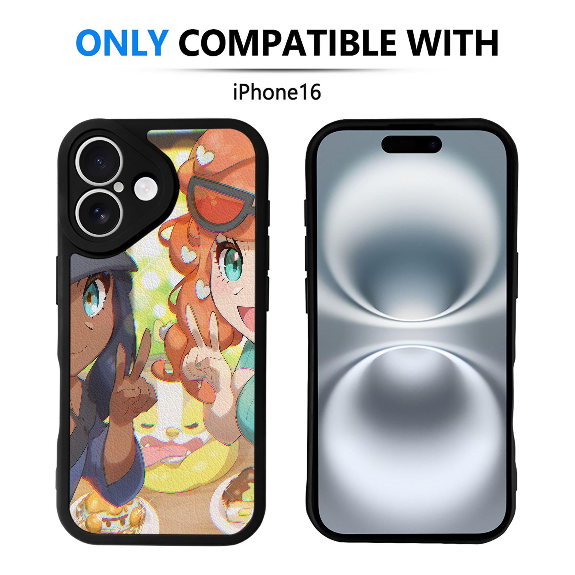 （画像用） ポケットモンスター Pokémon 【iPhone 16シリーズ対応】シリコンスマホケース（レザー調） 材質：シリコン